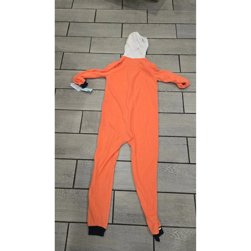 Cat &‎ Jack Kids Orange Space Explorer Hooded One-Piece Pajamas Size L (12/14)